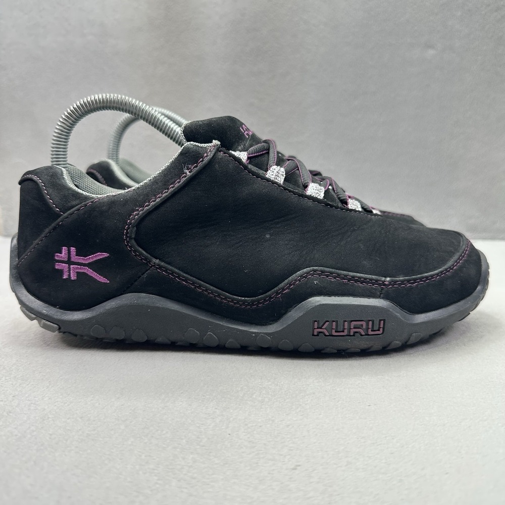 KURU Chicane Womens Size 9 (M) Shoes Black Leather Trail Hiking Comfort Sneakers